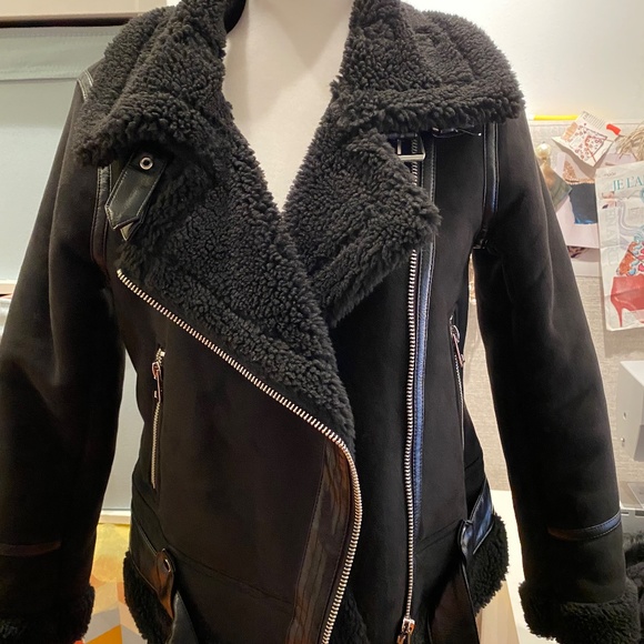 Faux suede and faux fur jacket from Zara - Picture 2 of 4